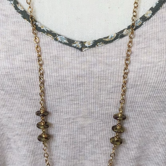 Altar’d State Boho Butterfly Sleeve Front Tie Top With Vintage Necklace - Picture 11 of 12